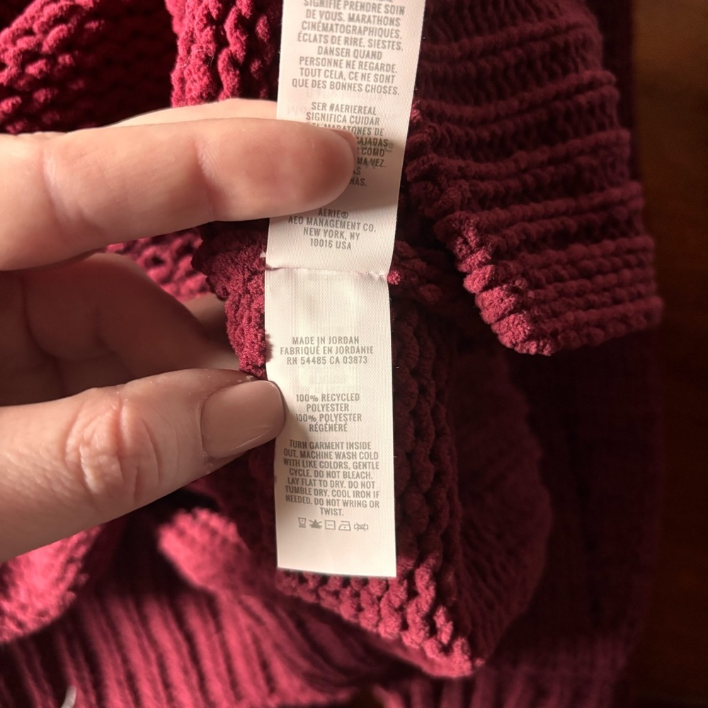NWOT Aerie Like Candy Crew Knit Sweater Size Medium M Oversized - Picture 11 of 11